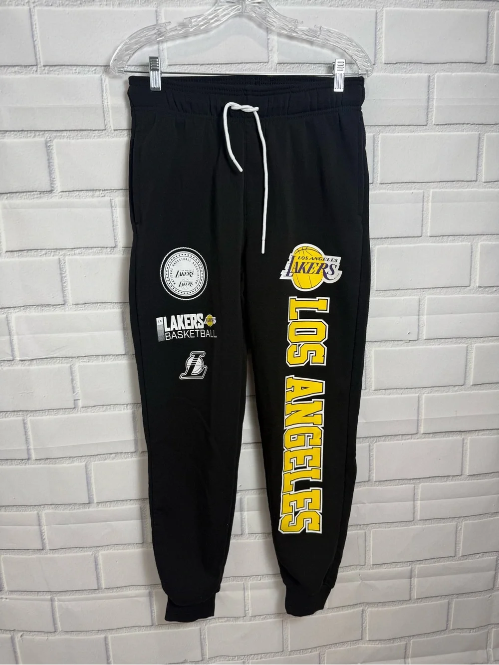 NBA Los Angeles Lakers Jogger Sweatpants Size S Black Athletic Pants